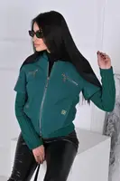 Куртка женская бирюзовая кашемировая код П340