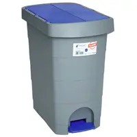 Ведро с педалью Planet Pelican 60 л серо-синее