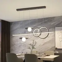 Люстра светодиодная подвесная LED светильник для квартиры на потолок лэд 27606 Черный 30-160х15х120 см.