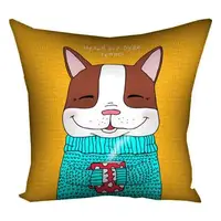Подушка c принтом габардиновая Нехай все буде тепло! 50x50 (5P_DOG068)