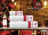 Подарунковий новорічний набір рушників La Maison з ароматом Joy (3 шт)