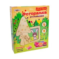 Набор для творчества Strateg Фоторамка-раскраска из дерева Грибочек (8007)