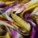 Ткань плательная атлас шелк мармур бузок