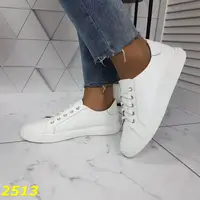 Кроссовки кеды из натуральной кожи белые классика размер 38 24,5 см