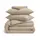 Полуторное постельное белье муслин с простыней на резинке BEIGE
