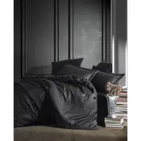 Постельное белье евро Arya Saheser Сатин жаккард Austin AR-A107248-black 200х220 см черное