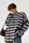 Тепла в'язана кофта oversize у смужку - коричневий цвет, ONE SIZE