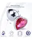 Металлическая анальная втулка “Heart” pink, размер S
