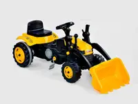Детский экскаватор Pilsan 315 педальный с ковшом клаксон регулируемое сидение. Yellow and Black (76454)