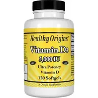 Витамины и минералы Healthy Origins Vitamin D3 5000 IU, 120 капсул