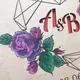 Свадебный альбом из дерева с цветными элементами