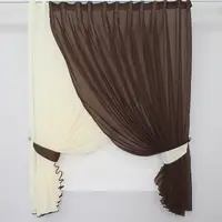 Кухонный комплект (300х200см.), шторки с подвязками "Дуэт". Цвет венге с бежевым. Код 060к 59-952