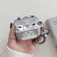 Силиконовый защитный 3D чехол для кейса наушников Apple AirPods с карабином