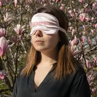 Маска для сну "Eat read sleep repeat", Бежевий, Beige, англійська
