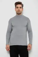 Гольф мужской на флисе  -уценка, цвет светло-серый, 238R338-1-U-1