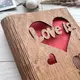 Оригинальная фотокнига из дерева «Love is»
