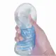 Мастурбатор с внутренней спиральной структурой и стимулирующим шариком Pretty Love - Transparent masturbator Blue