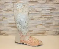 Сапоги женские летние бежевые Б1285 38