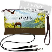 Клатч через плечо Карпаты, Украина 25x15 см (KL_GL_KAR030_TBR)