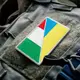 Набор шевронов 2 шт с липучкой Флаг Украины и Италии 5х8 см вышитый патч нашивка шеврон Украина и Италия
