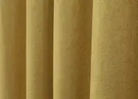 Шторна тканина льон однотонний. Колір жовтий. Код 1449ш