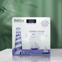 Підлогові ваги Bathlux виконані із загартованого скла супероточные до 180 кг дизайн Navy style
