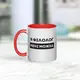Кружка "Я філолог мені можна", Красный, украинская, Деревянная подарочная коробка с гравировкой, 330 мл
