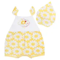 Песочник детский для девочки GABBI PS-19-20-2 Ромашка с ободком-косынкой Желтый на рост 80 (11539)