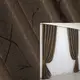 Комплект готових штор, из ткани лён рогожка, коллекция "Саванна". Цвет коричневый. Код 688ш 2 (2шт. 2х2,7м.)