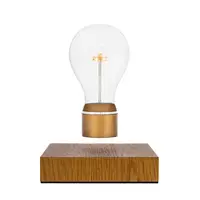Левитирующая лампа FLYTE Royal, дуб, золотистый патрон 12.6х12.6х3 см