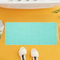 Силиконовый нескользящий коврик для ванны и душа Bathlux 78 х 35 см резиновый ПВХ, люкс качество Голубой