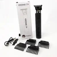 Машинка для стрижки волос Vintage T9-2 BLACK 4 насадки