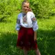 Вышитый детский комплект Роксолана бордовый
