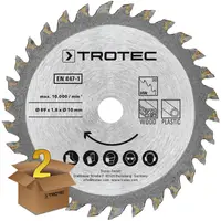 Диск пиляльний Trotec 3 TCT 89х10х1,8 HW30 Wood/Plastic (2 шт) (6215001303)