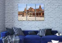 Модульні триптих картини на Полотні, 62x95 см, (30x30-6)