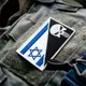 Набор шевронов 2 шт с липучкой Флаг Израиля и Череп Карателя 5х8 см вышитый патч нашивка шеврон Израиль