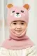 Зимний шлем Bear розовый 4795, размер 48-52