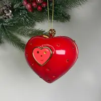Елочная игрушка Alessi Cuore e Cuorao 7,5х7х7,5 см