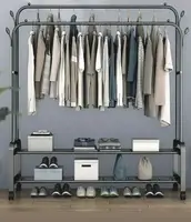 Двойная Вешалка для одежды с полкой для обуви Multipurpose Hanger