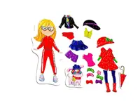 Ігровий набір магнітна гра Alice and Polly Vladi Toys, 45 магнітів, 2 ляльки. Multicolor (152480)