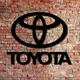 Настенное декоративное панно из дерева в форме логотипа Toyota