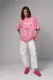 Футболка tie-dye с принтом Nirvana - розовый цвет, S