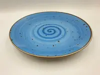 Тарелка подставная TULU spiral-blue-26 26 см голубая