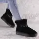 Женские замшевые угги Fashion Idola 1398 41 размер 25,5 см Черный