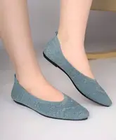 Балетки женские голубые Т1833