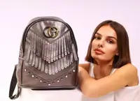Рюкзак женский серебристый код 7-3085