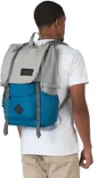 Городской рюкзак 28L Jansport Hatchet серый с голубым