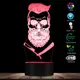 3D светильник Barber Skull RESTEQ — светодиодная лампа череп парикмахера, 7 цветов, USB/батарейки