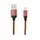 Lightning кабель Fabrics RCL-M100, 1m brown Recci CC300162