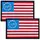 Набор шевронов 2 шт с липучкой Флаг Betsy Ross 1776 США Америка 5х8 см вышитый патч нашивка флага Америки